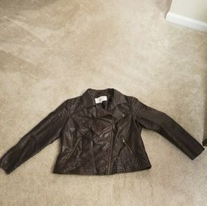 Jessica simpson leather coat